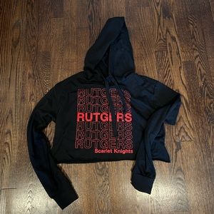 Rutgers game day tailgate crop top